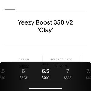 Brand new yeezy boost clay! 6.5W